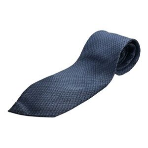 Murano Blue Textured Tie Sophisticated Accessory Silk Made in USA 58”